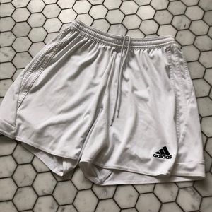 white adidas sports shorts